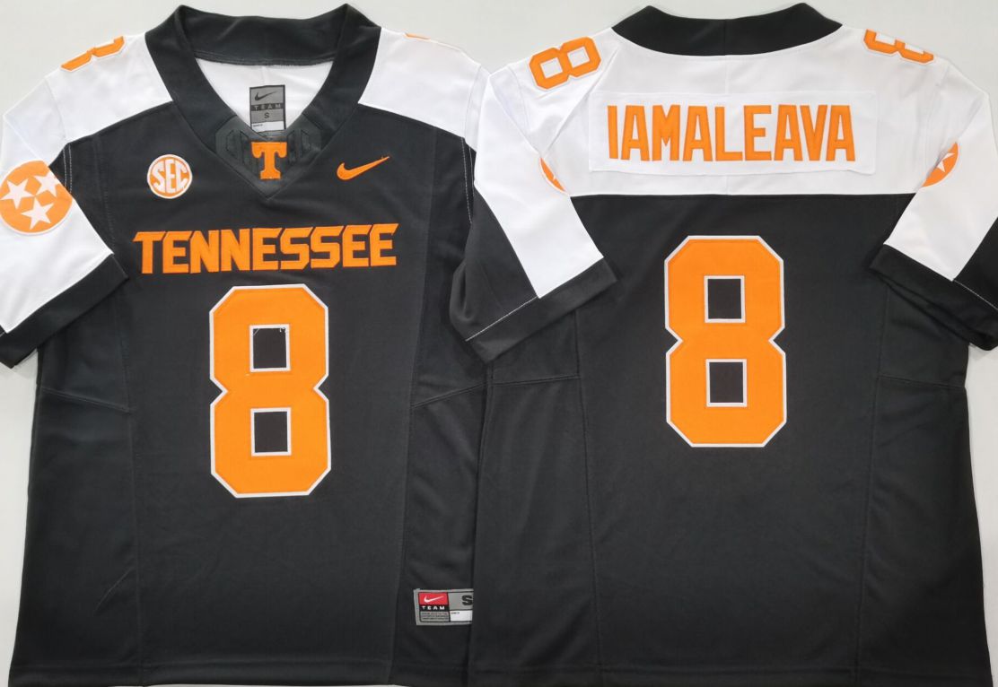 Men Tennessee Volunteers 8 Iamaleava Black Nike 2025 NCAA Jersey style 2